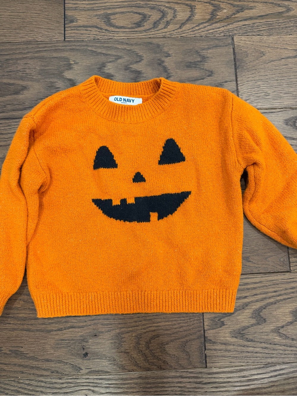 Old Navy Orange Pumpkin Jack-o'-Lantern Sweater